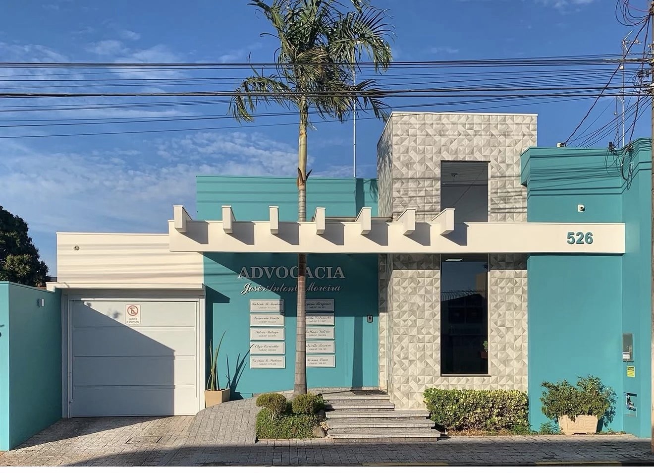 Fachada da sede da Advocacia José Antônio Moreira, em Palmital